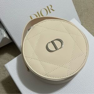 NEW Dior Beaute Cream Round Beauty Vanity Case